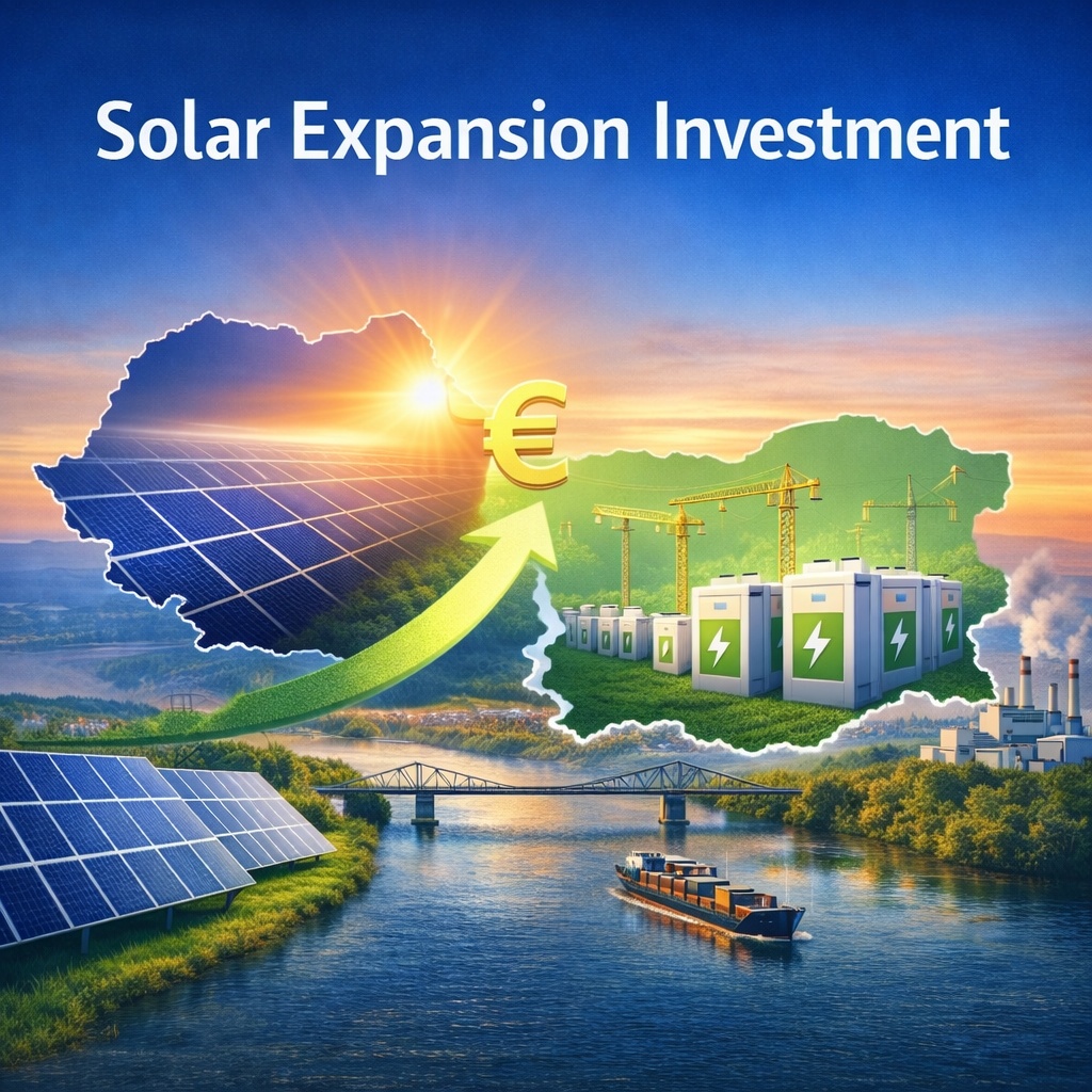 România își extinde capacitatea de producție energie solară cu o finanțare BEI de 34 de milioane de euro